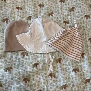 Trio of baby hats